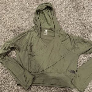 North face crop top with hood